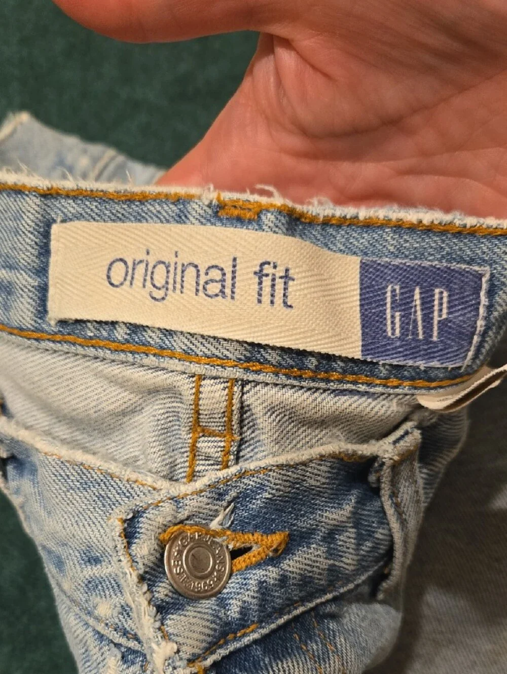 GAP Light Blue Original Fit Distressed Jeans